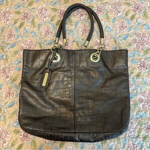 Cynthia Rowley Crocodile-Embossed Purse